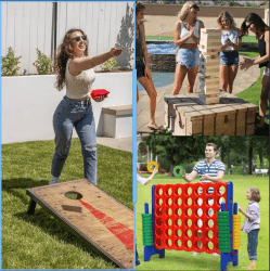 Corn Hole - Giant Jenga - Giant Connect Four Bundle